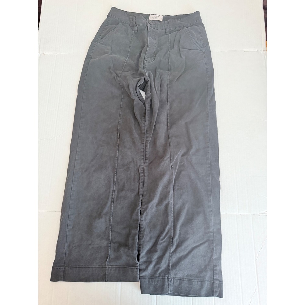 Cotton On Womens Carpenter Pants Charcoal Gray Straight Leg Seam Front Size 10